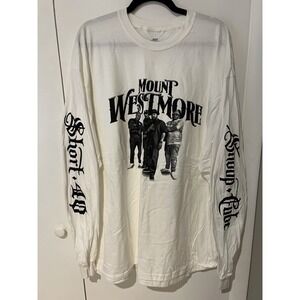 Mount Westmore Snoop Dogg Ice Cube‎ Too Short E40 T-Shirt 2XL White Long Sleeve